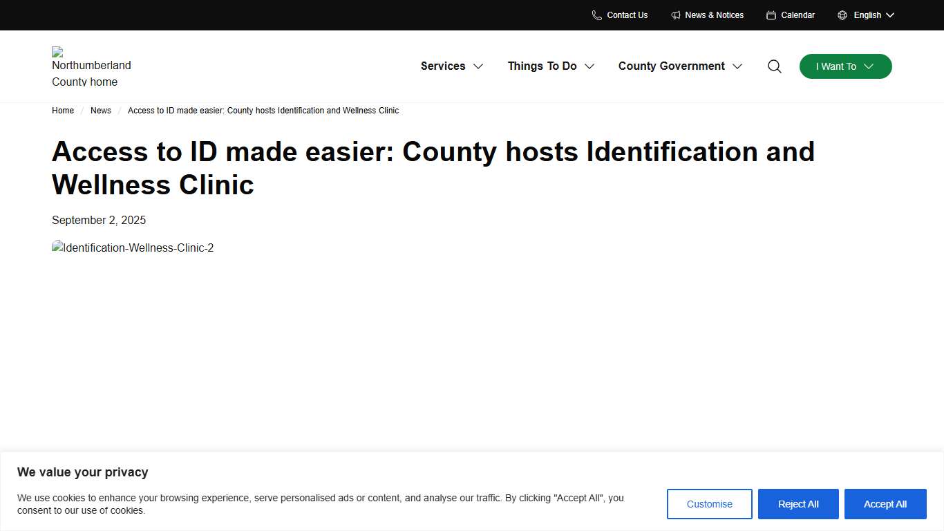 Access to ID made easier: County hosts Identification and Wellness Clinic - Northumberland County