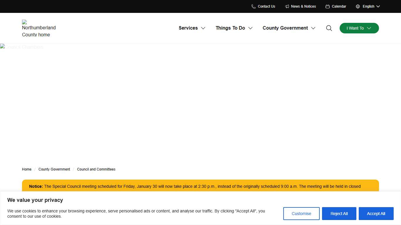 Council and Committees - Northumberland County